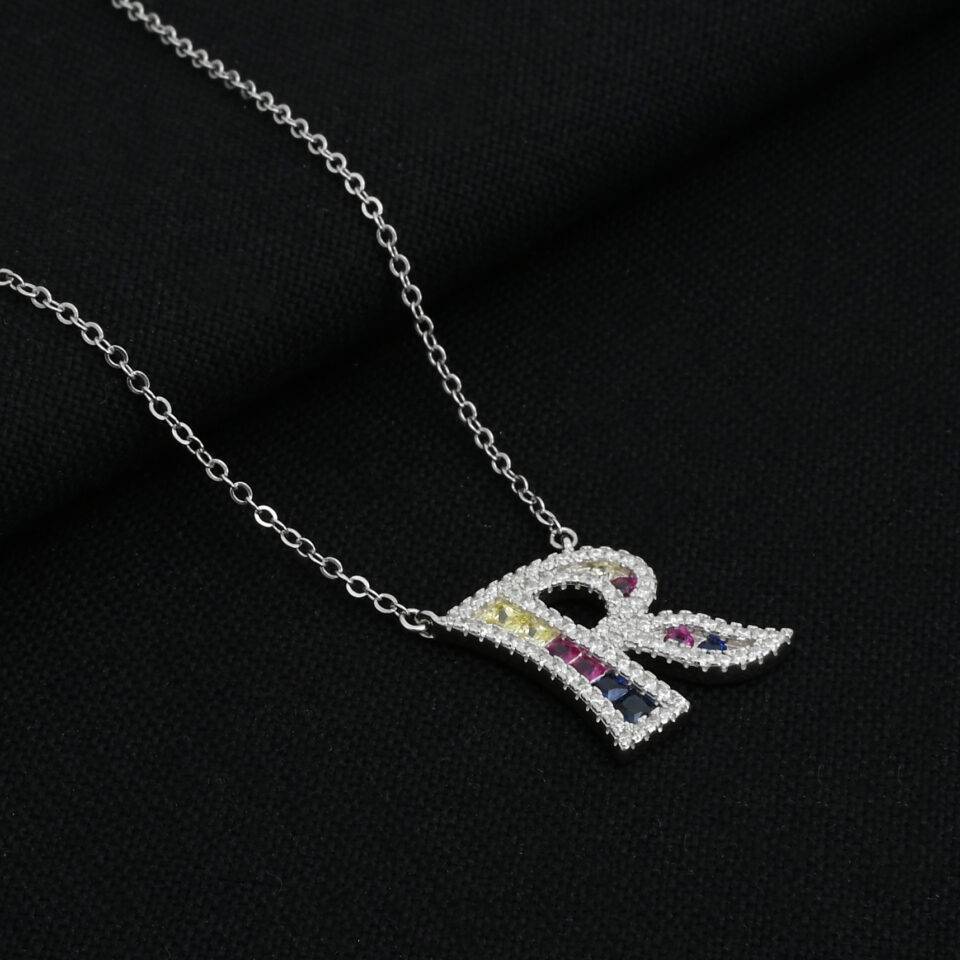 Buy Personalised “R” Symbol Silver Chain With Pendant Online