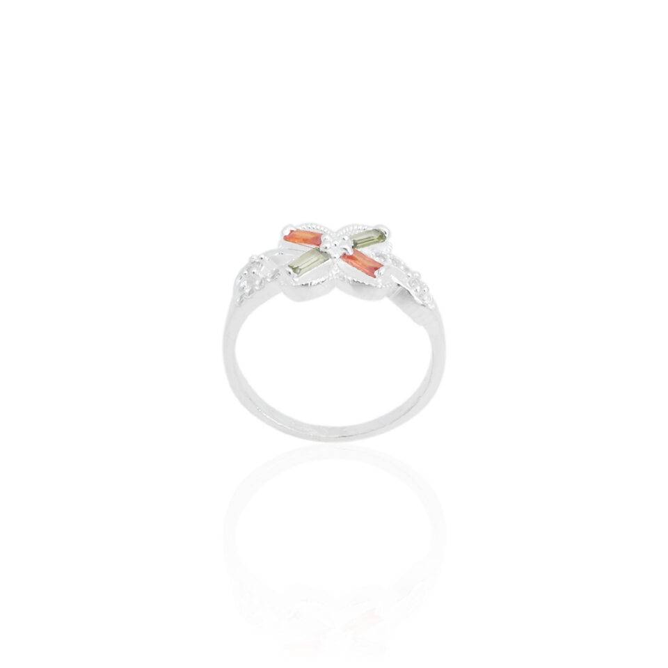 Buy Luminous Crose Gems Silver Ring Online