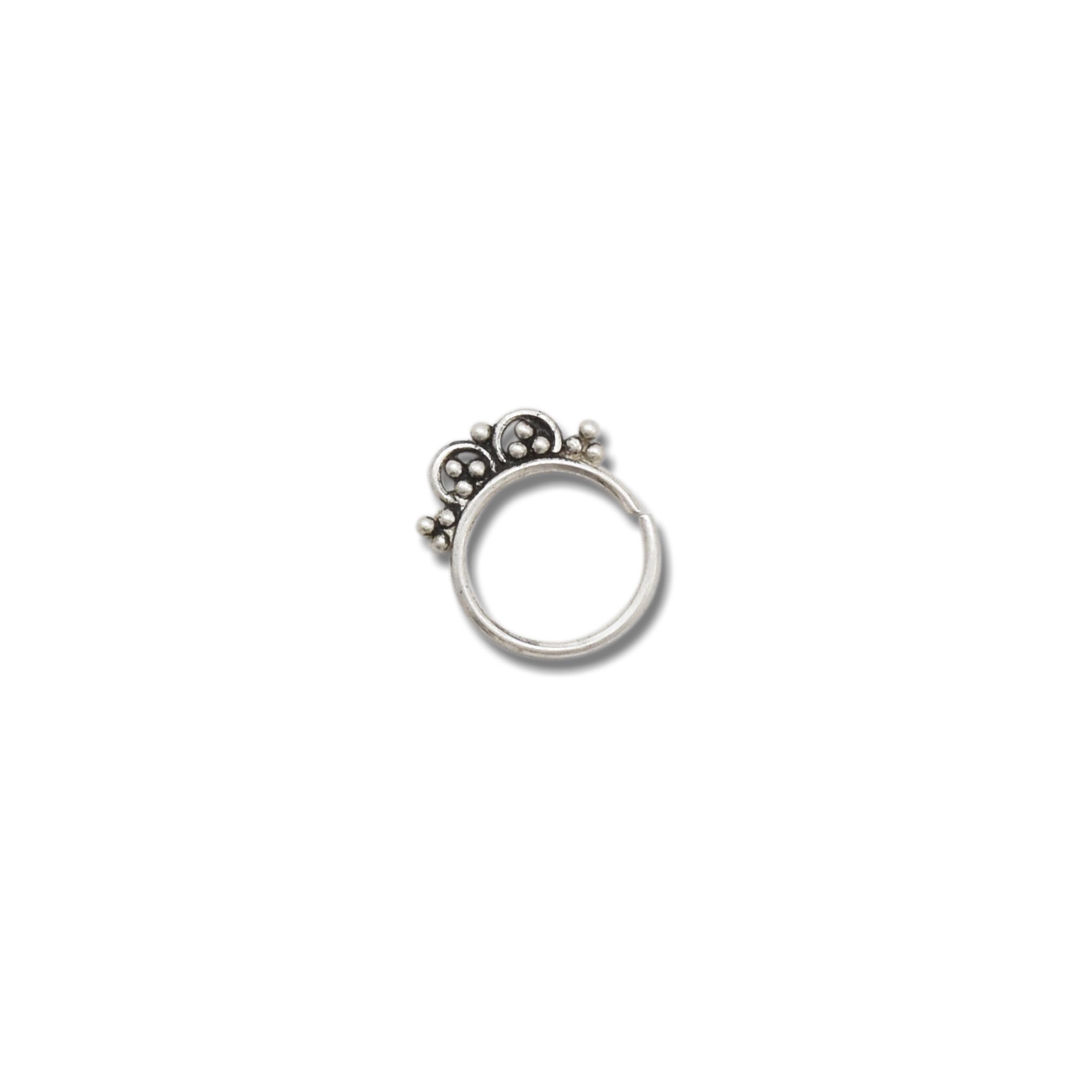Female Designer 925 Sterling Silver Nose Ring, Size: 10mm at Rs 100/piece  in Jaipur
